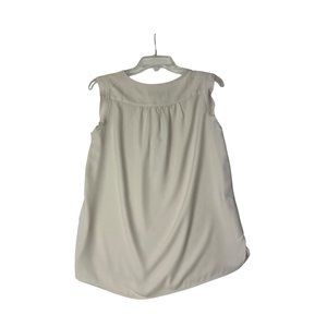 LOFT Cream Color Sleeveless Top/Blouse  Size Small Good Condition